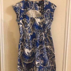 French connection blue paisley dress